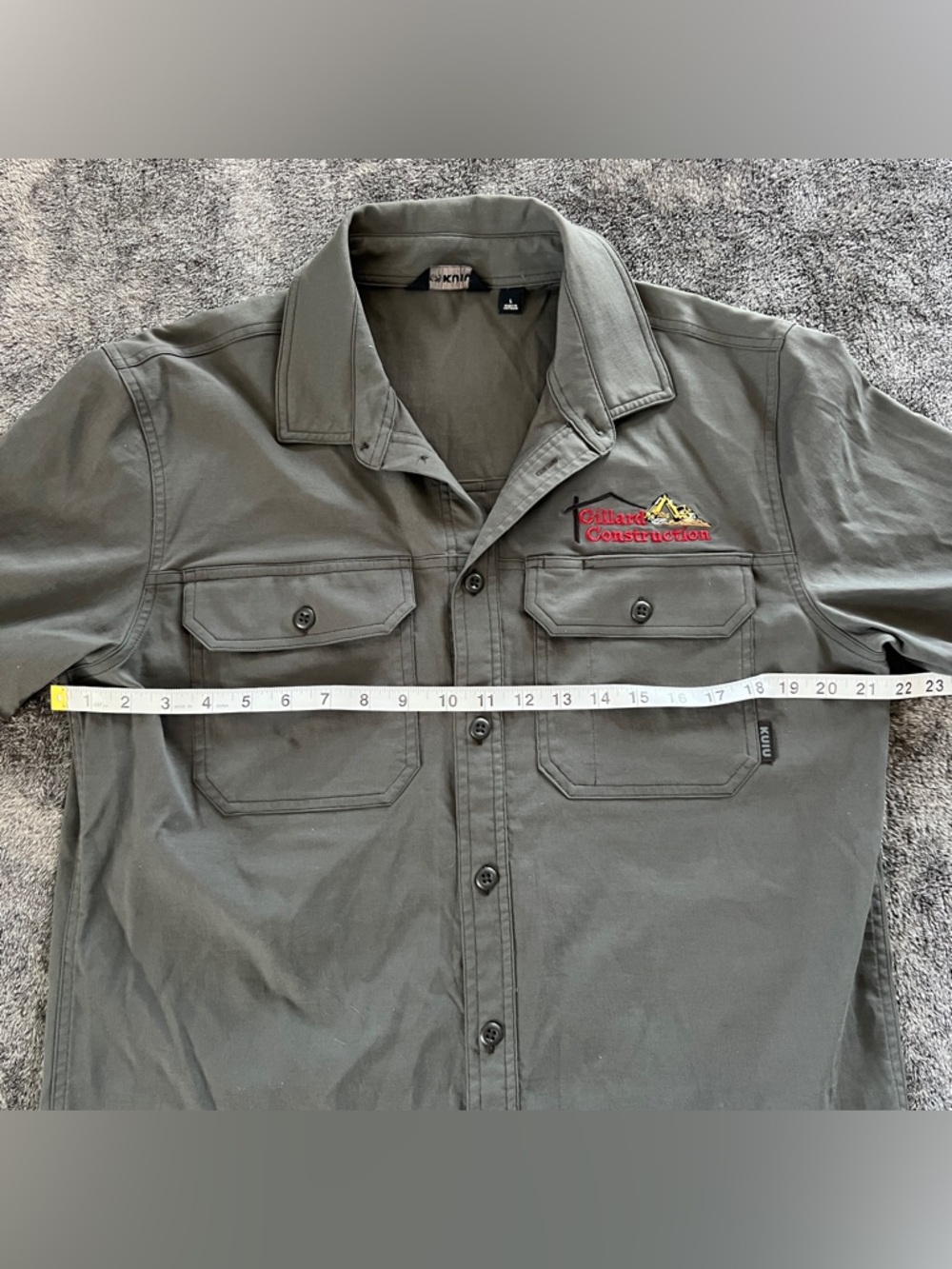 Kuiu Shirt Mens Large Gray Button Up Hunting Hiking Outdoors Hunter Hiker Logo - Picture 4 of 8